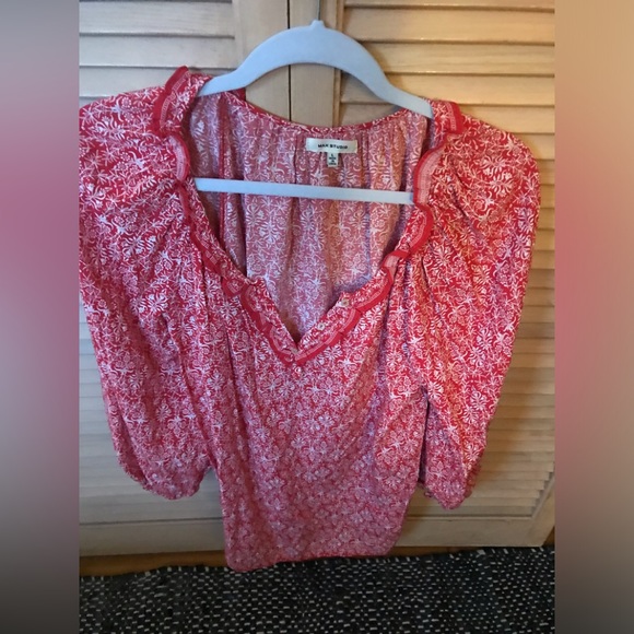 Max Studio Tops - Max Studio beautiful red and white blouse. Never been worn